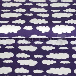 Kids Jersey clouds aubergine 73003-28
