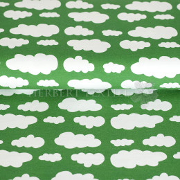 Kids Jersey clouds green 73003-24