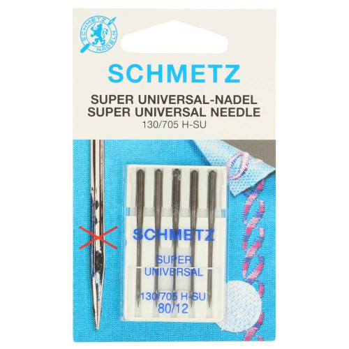 Schmetz super universal 5 needles 80-12 silver