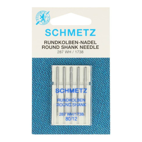 Schmetz round shank 5 needles 80-12 silver