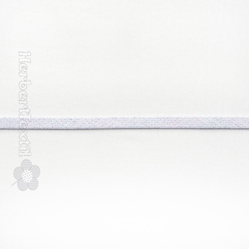 Flache Kordeln /Plat Koord  8 mm Lurex white