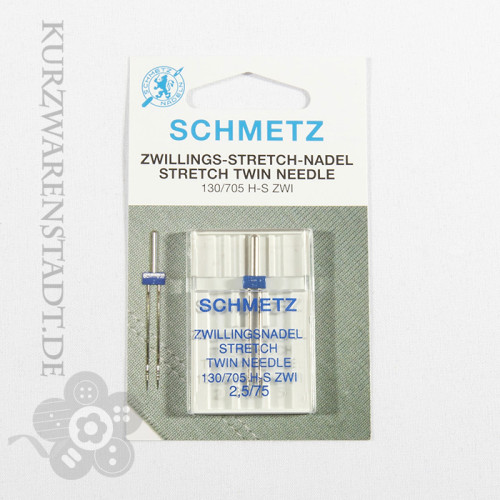 Schmetz stretch twin 1 needle 2.5-75 silver
