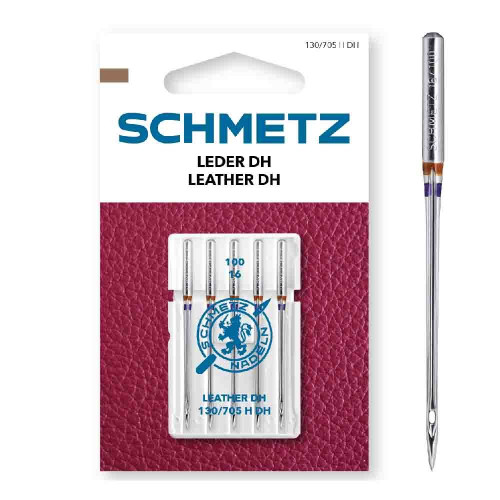 Schmetz leather DH 5 needles 100-16 silver