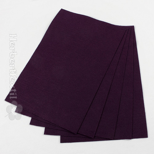 Felt pack 2 mm (20 x 30 cm)  5pcs purple